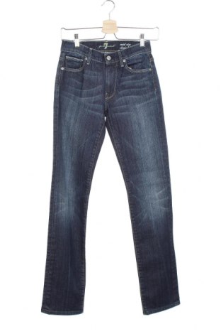 Дамски дънки 7 For All Mankind, Размер XS, Цвят Син, 98% памук, 2% еластан, Цена 25,52 лв.