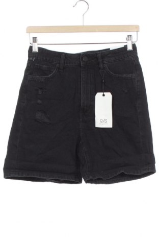 Дамски къс панталон Q/S by S.Oliver, Размер XS, Цвят Черен, Памук, Цена 89,00 лв.
