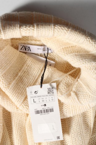Damski sweter Zara, Rozmiar L, Kolor ecru, 37%akryl, 36% poliester, 22% poliamid, 5% wełna, Cena 95,88 zł