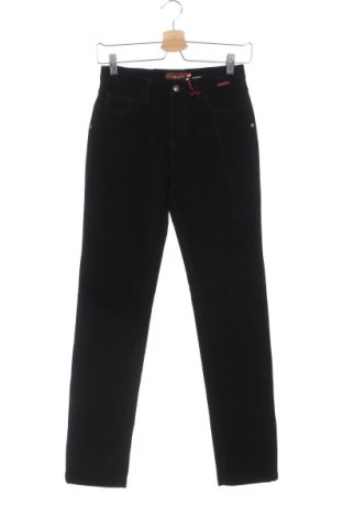 Pantaloni de catifea reiată, pentru copii, Mărime 11-12y/ 152-158 cm, Culoare Negru, 52% bumbac, 23% poliamidă, 22% modal, 3% elastan, Preț 27,85 Lei