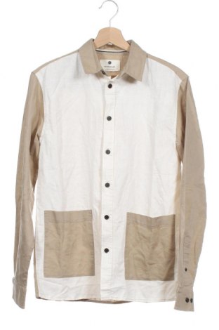 Мъжка риза Anerkjendt, Размер XS, Цвят Бежов, 55% лен, 45% памук, Цена 41,72 лв.