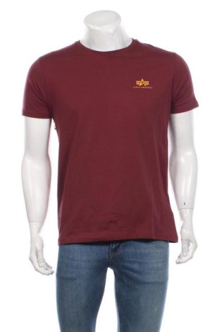 Мъжка тениска Alpha Industries, Размер M, Цвят Червен, Памук, Цена 19,47 лв.