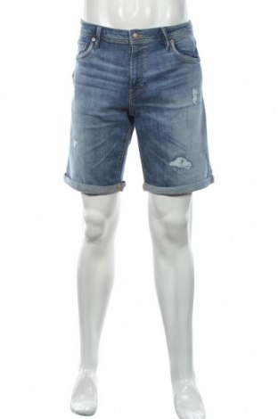 Мъжки къс панталон Jack & Jones, Размер L, Цвят Син, 85% памук, 13% полиестер, 2% еластан, Цена 45,10 лв.