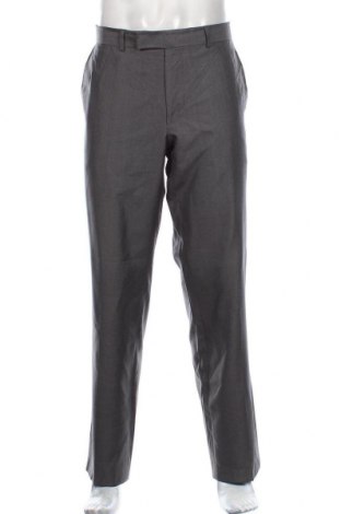 Pantaloni de bărbați Hugo Boss, Mărime L, Culoare Gri, 60% lână, 40% mătase, Preț 176,94 Lei