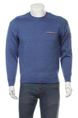 Męski sweter, Rozmiar M, Kolor Niebieski, 50% wełna merynosowa, 50%akryl, Cena 76,80 zł