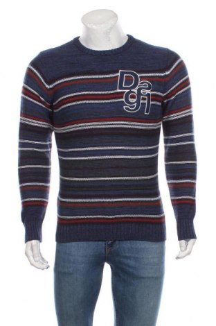 Мъжки пуловер Desigual, Размер M, Цвят Син, Памук, Цена 83,85 лв.