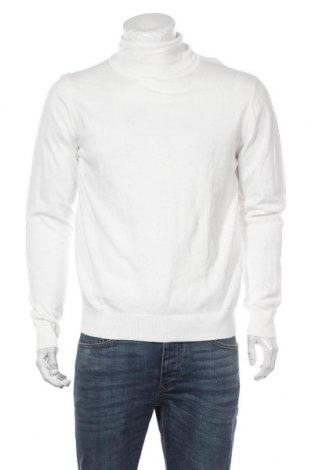 Мъжки пуловер Pier One, Размер L, Цвят Бял, 80% памук, 20% полиамид, Цена 41,40 лв.
