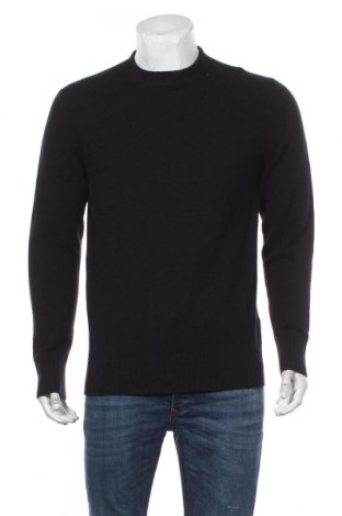 Мъжки пуловер Selected Homme, Размер M, Цвят Черен, 38% памук, 38% полиамид, 17% мерино, 4% вълна от алпака, 3% еластан, Цена 83,85 лв.