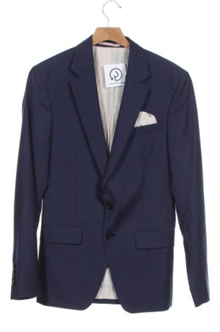 Ανδρικό σακάκι Zara Man, Μέγεθος S, Χρώμα Μπλέ, Μαλλί, Τιμή 7,37 €