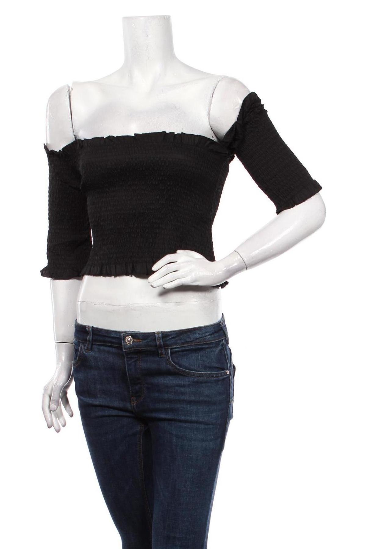 Γυναικεία μπλούζα Na-Kd, Μέγεθος XL, Χρώμα Μαύρο, 65% βαμβάκι, 32% πολυαμίδη, 3% ελαστάνη, Τιμή 13,92 €