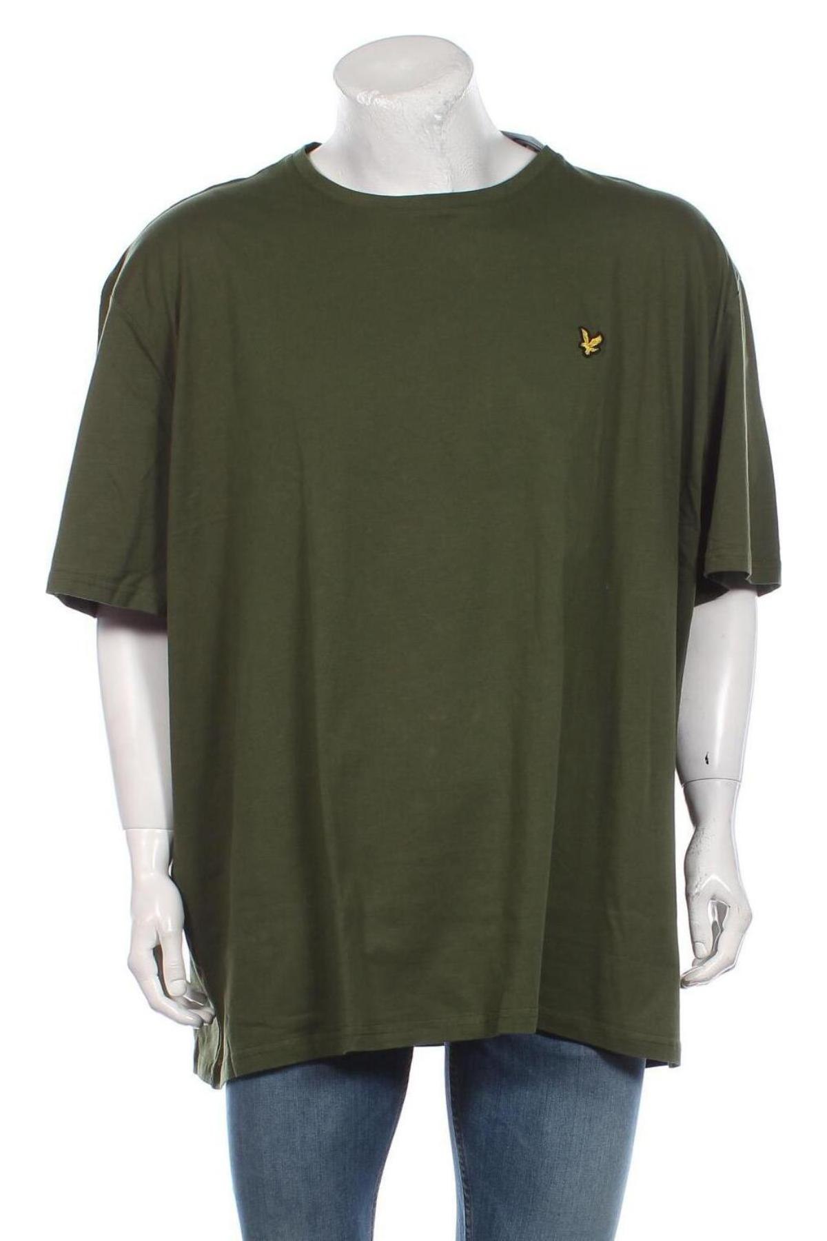 Мъжка тениска Lyle & Scott, Размер 4XL, Цвят Зелен, Памук, Цена 59,25 лв.