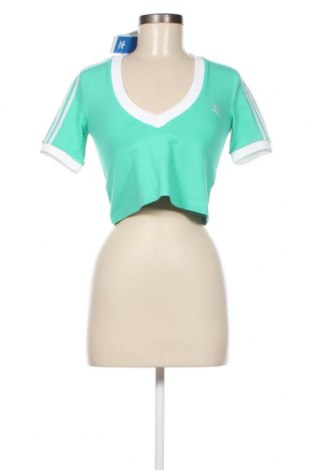 Γυναικεία μπλούζα Adidas Originals, Μέγεθος XS, Χρώμα Πράσινο, 93% βαμβάκι, 7% ελαστάνη, Τιμή 32,73 €