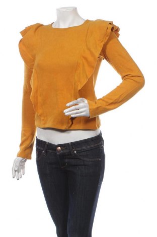 Γυναικεία μπλούζα Bershka, Μέγεθος M, Χρώμα Κίτρινο, 52% βαμβάκι, 48% πολυεστέρας, Τιμή 11,76 €