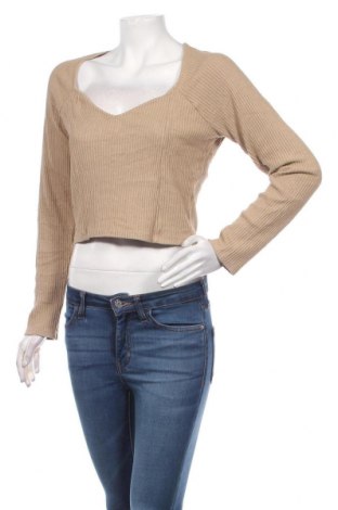 Γυναικεία μπλούζα Gina Tricot, Μέγεθος L, Χρώμα  Μπέζ, Τιμή 14,11 €