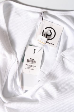 Γυναικεία μπλούζα ONLY, Μέγεθος L, Χρώμα Λευκό, 95% βαμβάκι, 5% ελαστάνη, Τιμή 24,74 €