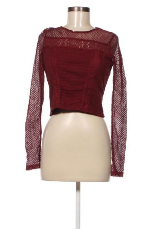 Γυναικεία μπλούζα Pull&Bear, Μέγεθος M, Χρώμα Κόκκινο, Βαμβάκι, πολυεστέρας, ελαστάνη, Τιμή 16,46 €