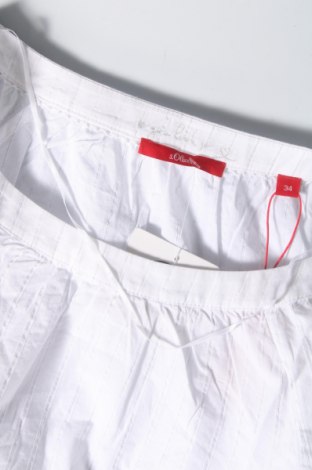 Γυναικεία μπλούζα S.Oliver, Μέγεθος XS, Χρώμα Λευκό, 99% βαμβάκι, 1% ελαστάνη, Τιμή 18,35 €