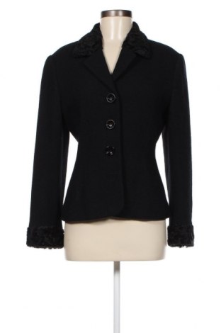 Дамско палто Georges Rech, Размер M, Цвят Черен, Текстил, естествен косъм, Цена 119,00 лв.