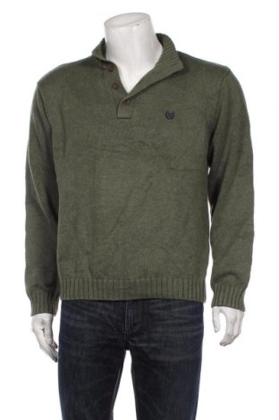 Мъжки пуловер Chaps, Размер L, Цвят Зелен, Памук, Цена 25,20 лв.