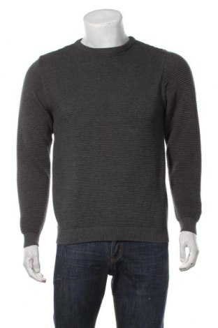 Мъжки пуловер Pull&Bear, Размер M, Цвят Сив, 50% памук, 50% акрил, Цена 28,80 лв.