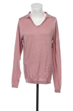 Мъжки пуловер Zara Man, Размер L, Цвят Розов, 60% вискоза, 40% памук, Цена 30,40 лв.