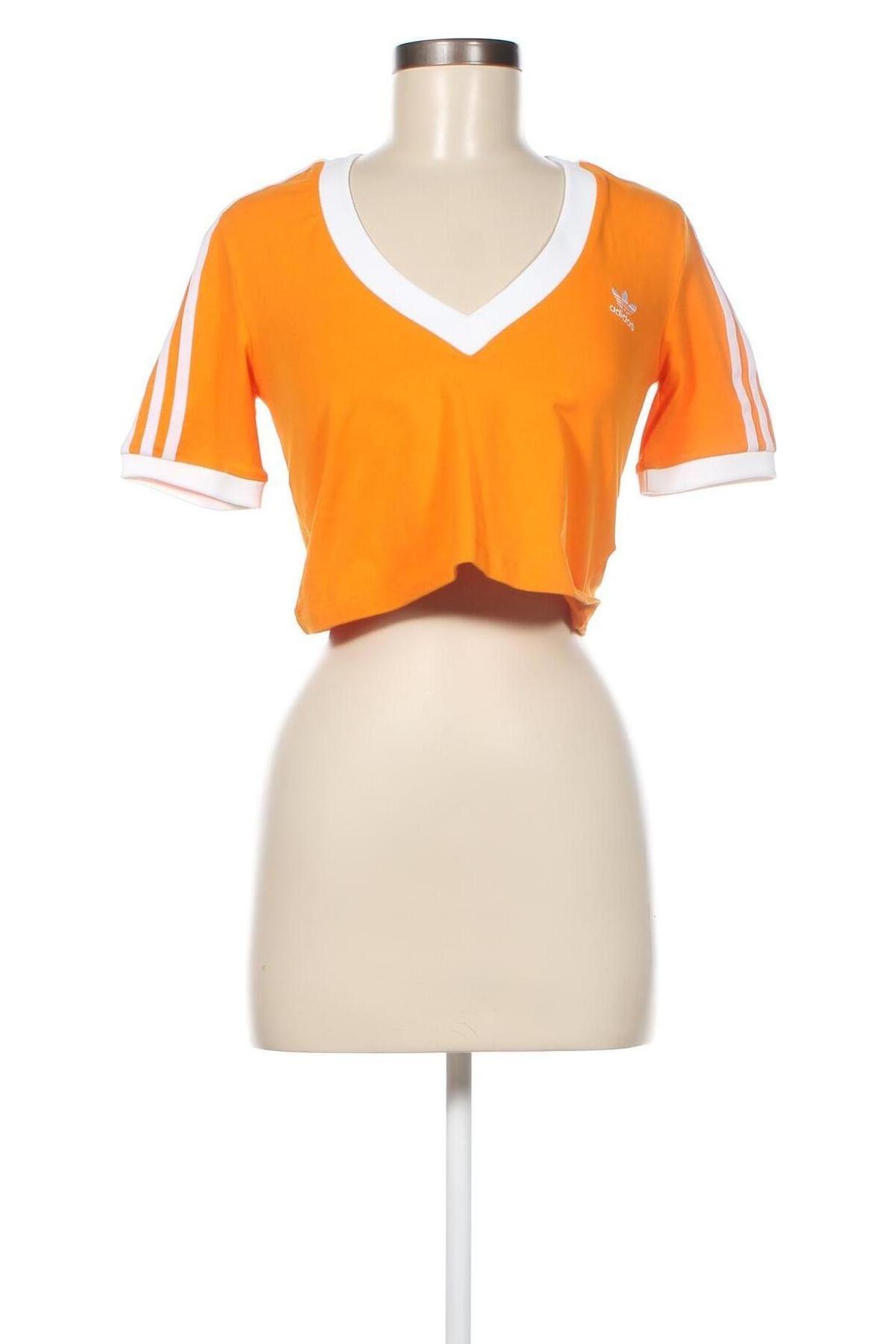 Γυναικεία μπλούζα Adidas Originals, Μέγεθος S, Χρώμα Πορτοκαλί, 93% βαμβάκι, 7% ελαστάνη, Τιμή 29,46 €