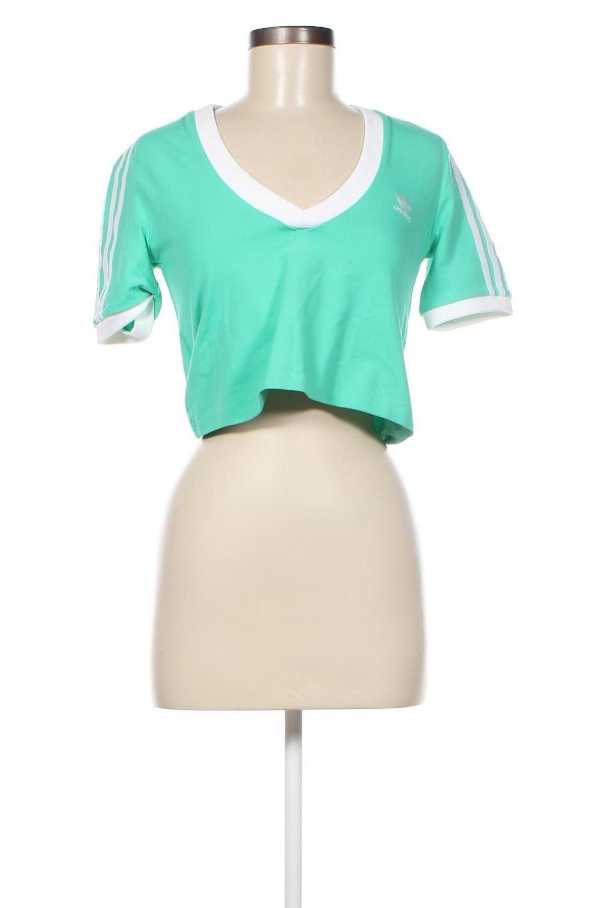 Γυναικεία μπλούζα Adidas Originals, Μέγεθος M, Χρώμα Πράσινο, 93% βαμβάκι, 7% ελαστάνη, Τιμή 32,73 €