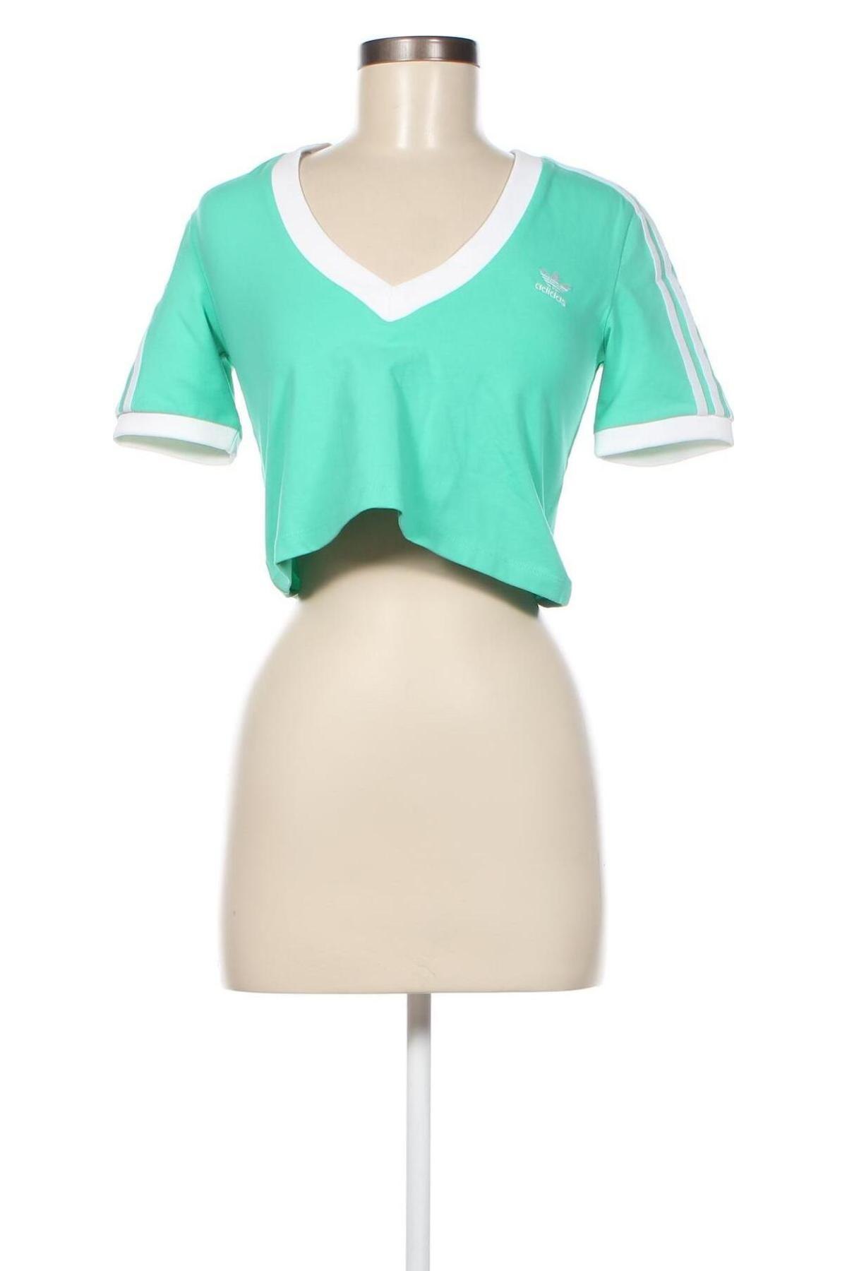 Γυναικεία μπλούζα Adidas Originals, Μέγεθος S, Χρώμα Πράσινο, 93% βαμβάκι, 7% ελαστάνη, Τιμή 32,73 €
