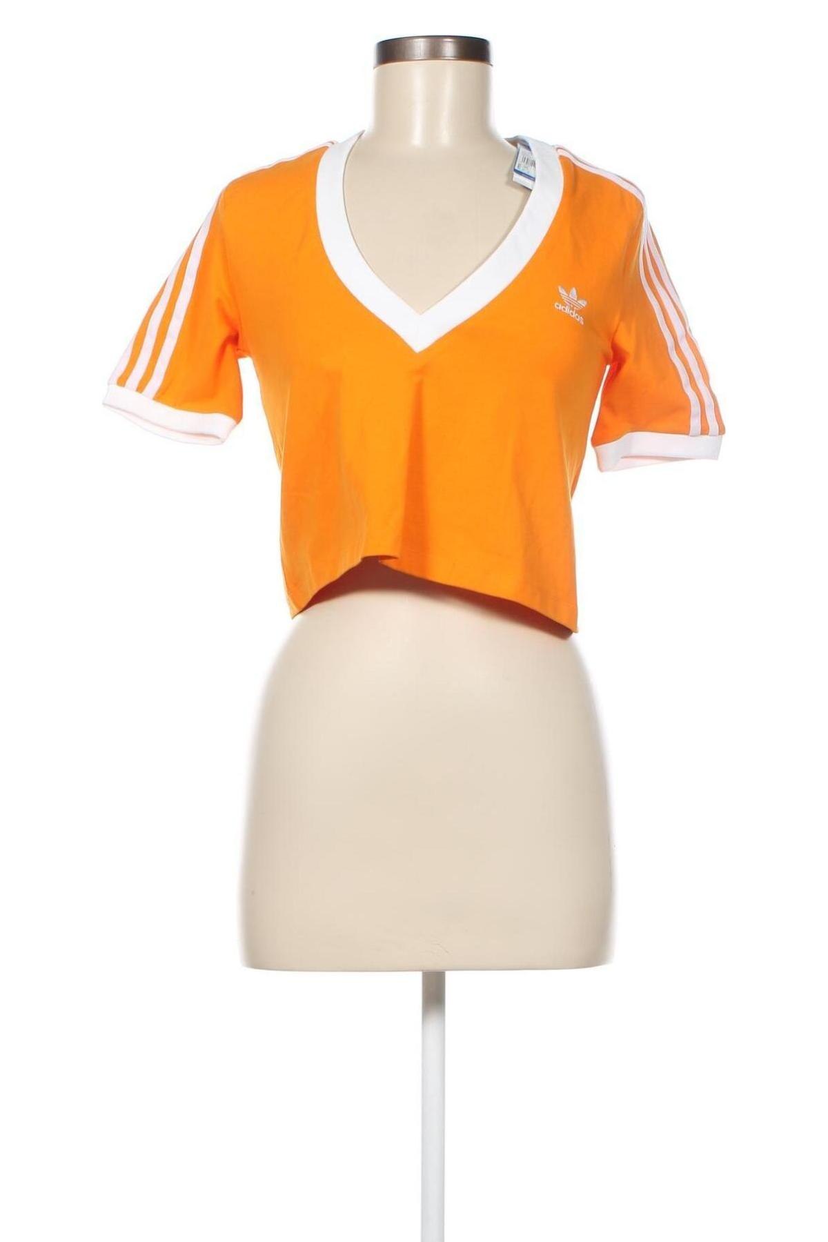 Γυναικεία μπλούζα Adidas Originals, Μέγεθος M, Χρώμα Πορτοκαλί, 93% βαμβάκι, 7% ελαστάνη, Τιμή 29,46 €