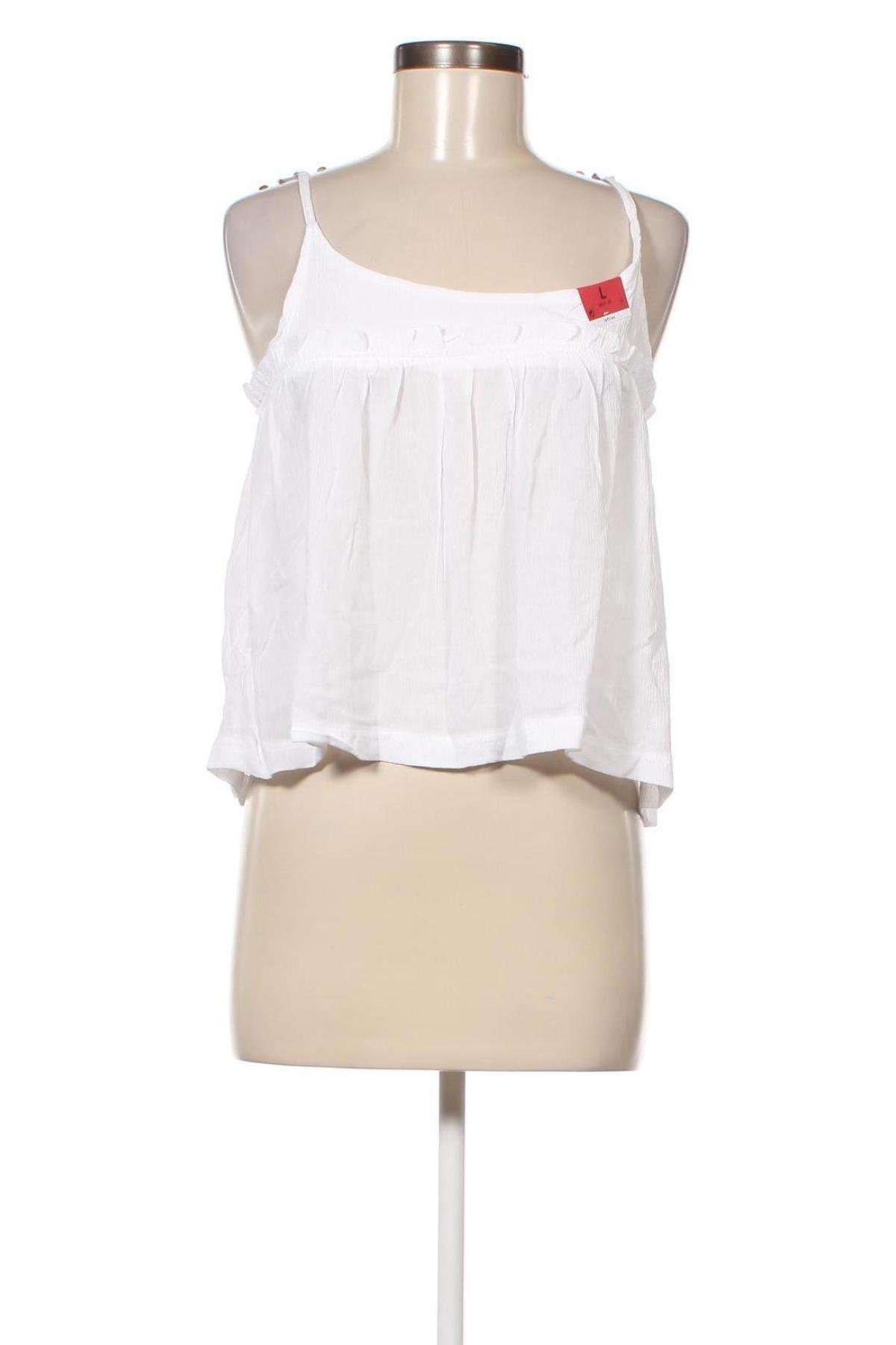 Γυναικείο αμάνικο μπλουζάκι Lefties, Μέγεθος L, Χρώμα Λευκό, Βισκόζη, Τιμή 8,35 €