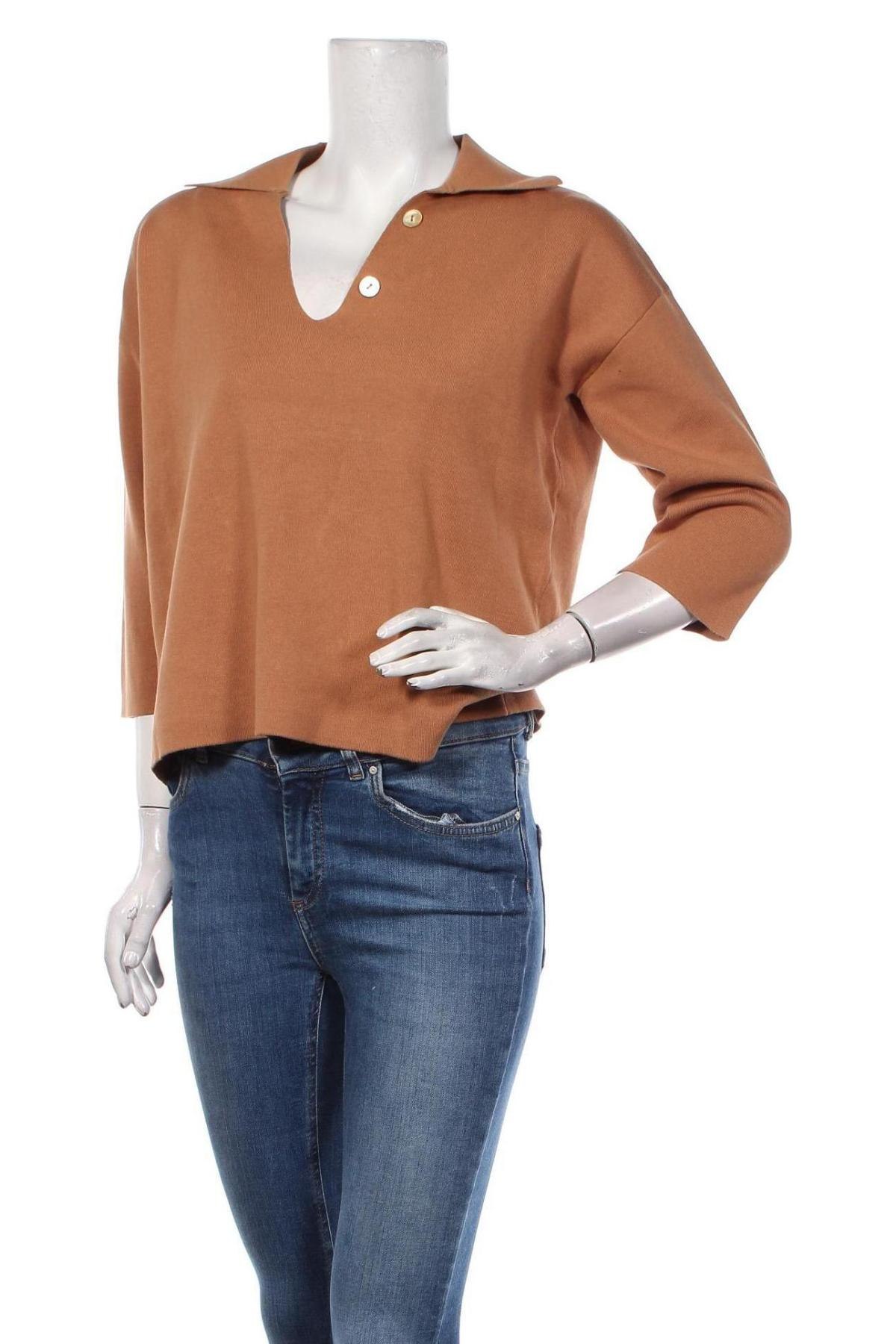 Дамски пуловер Comma,, Размер S, Цвят Кафяв, Цена 118,30 лв.