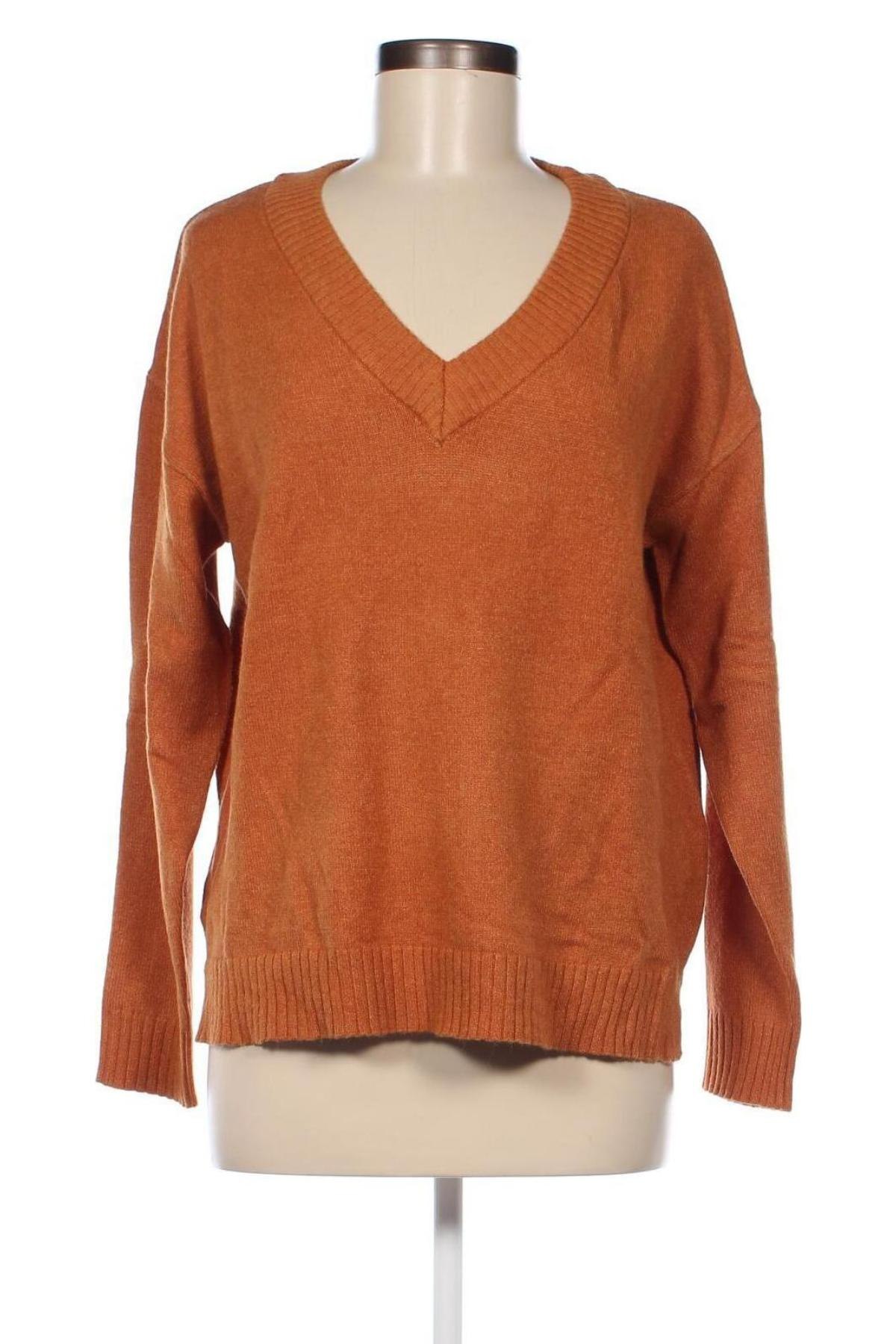 Дамски пуловер Vila, Размер M, Цвят Оранжев, Цена 67,50 лв.