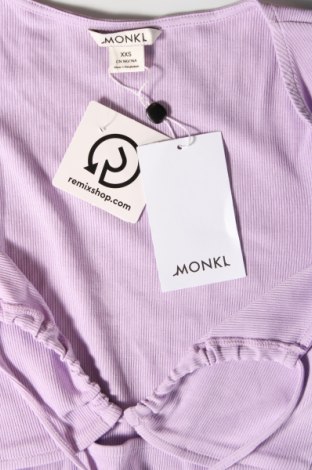 Γυναικεία μπλούζα Monki, Μέγεθος XXS, Χρώμα Βιολετί, Τιμή 5,19 €