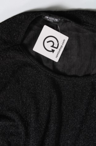 Γυναικεία μπλούζα New Feeling, Μέγεθος M, Χρώμα Μαύρο, Τιμή 2,37 €