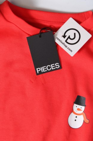 Γυναικεία μπλούζα Pieces, Μέγεθος XS, Χρώμα Κόκκινο, Τιμή 4,12 €