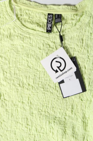 Γυναικεία μπλούζα Pieces, Μέγεθος L, Χρώμα Πράσινο, Τιμή 5,16 €