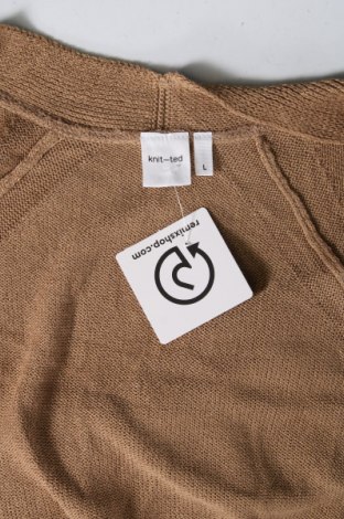 Damen Strickjacke Knit-Ted, Größe L, Farbe Beige, Preis 6,05 €