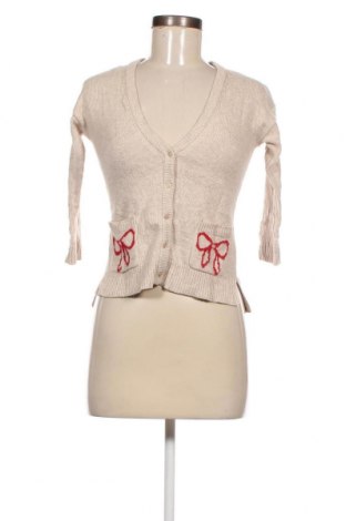 Дамска жилетка Zara Knitwear, Размер S, Цвят Бежов, Цена 7,80 лв.