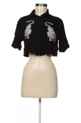 Γυναικείο πουκάμισο Bershka, Μέγεθος XS, Χρώμα Μαύρο, Τιμή 8,10 €
