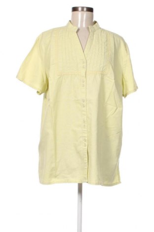 Γυναικείο πουκάμισο Daxon, Μέγεθος XL, Χρώμα Κίτρινο, Τιμή 3,96 €