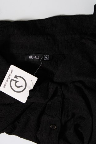 Дамска риза You + all, Размер XXL, Цвят Черен, Цена 17,75 лв.