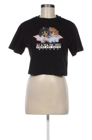 Дамска тениска Napapijri, Размер S, Цвят Черен, Цена 34,00 лв.