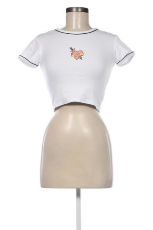 Damen T-Shirt Pull&Bear, Größe M, Farbe Weiß, Preis 7,03 €