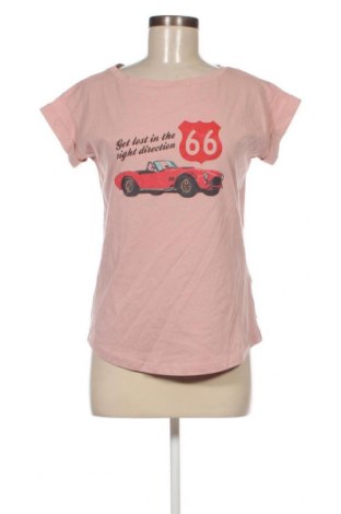 Γυναικείο t-shirt Route 66, Μέγεθος S, Χρώμα Ρόζ , Τιμή 10,82 €