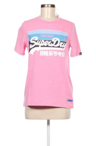 Damen T-Shirt Superdry, Größe M, Farbe Rosa, Preis 16,24 €
