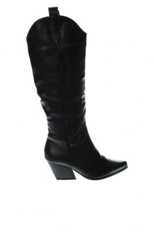 Дамски ботуши Ideal Shoes, Размер 39, Цвят Черен, Цена 62,04 лв.