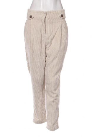 Pantaloni de velvet de femei Etam, Mărime XL, Culoare Bej, Preț 40,07 Lei