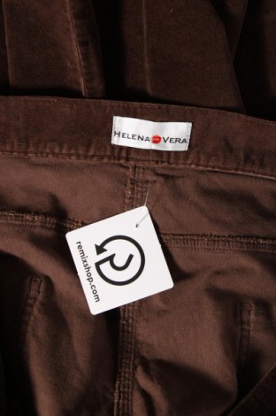 Pantaloni de velvet de femei Helena Vera, Mărime 3XL, Culoare Maro, Preț 95,39 Lei