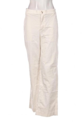 Pantaloni de velvet de femei Lindex, Mărime L, Culoare Alb, Preț 95,39 Lei