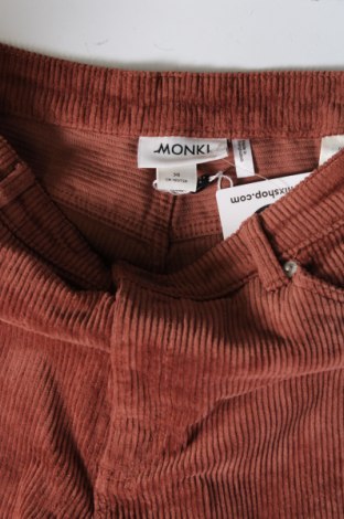 Pantaloni de velvet de femei Monki, Mărime M, Culoare Maro, Preț 18,95 Lei
